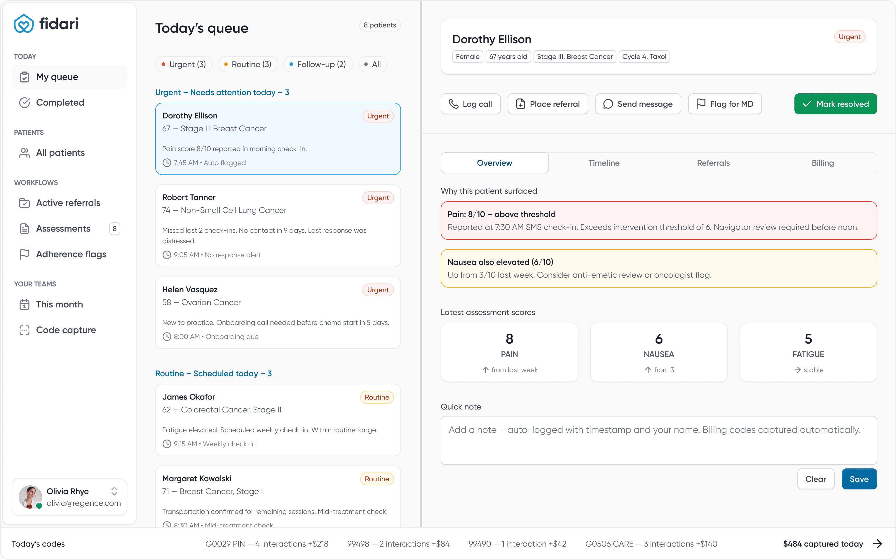 Your navigator is tracking 150 patients in a spreadsheet preview